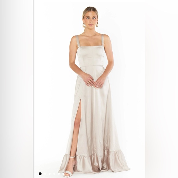 Show Me Your MUMU - Clarissa Corset Dress in Show Me The Ring Luxe Satin - Picture 3 of 4